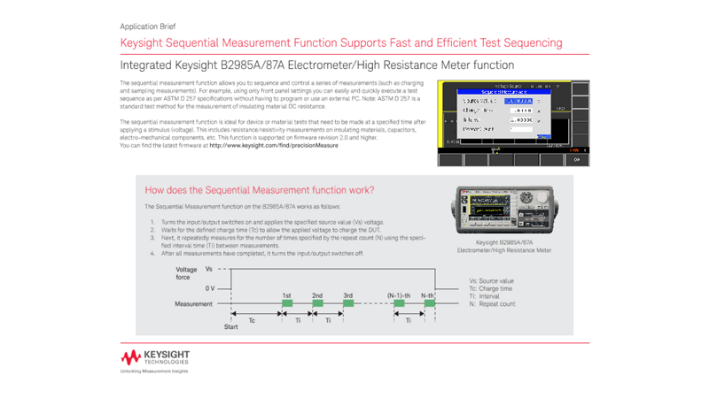 Sequential Measurement Function for Fast Test Sequencing